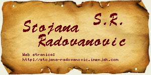 Stojana Radovanović vizit kartica